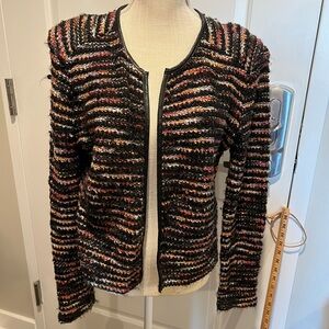H & M  black / multi colored sweater size large